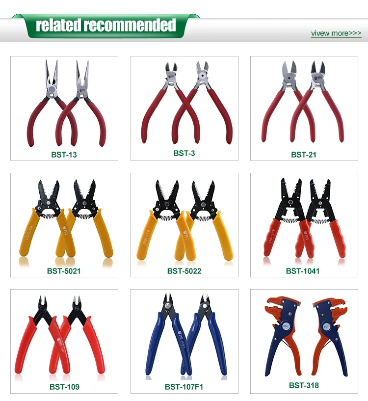 BEST-107F1 Wire Cable Plastic Cutter Side Cutting Pliers