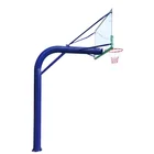 School Using Embedded Inground 165mm Diameter Round Steel Pipe Outdoor Fixed Basketball Hoop Stand