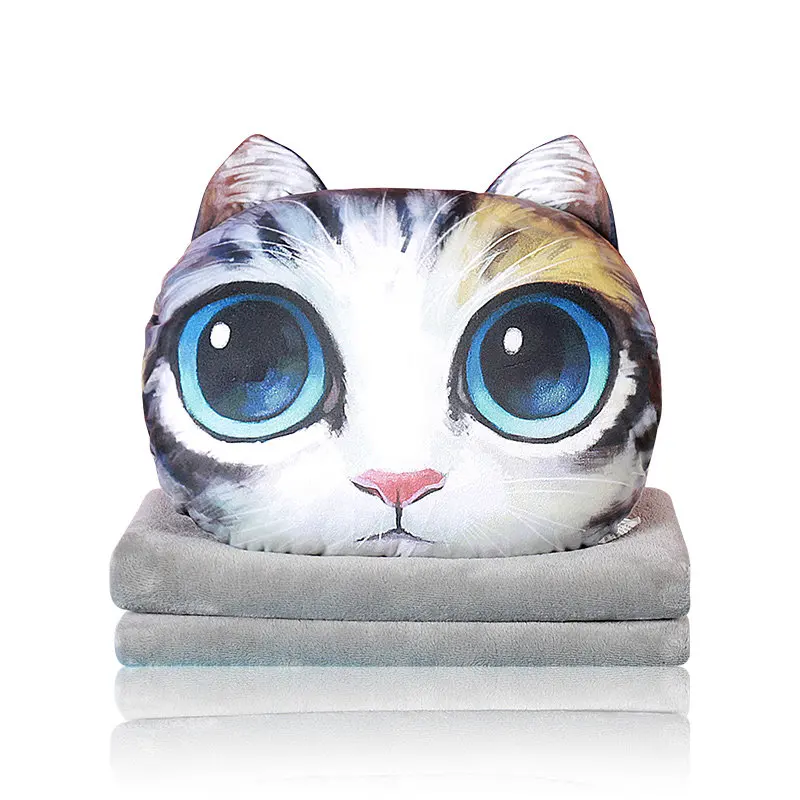 3D Cute cartoon Emoticon Animals Head Hold Pillow blanket 2 in 1, Brown/white/black or customized
3D Cute cartoon Emoticon Animals Head Hold Pillow blanket 2 in 1, Brown/white/black or customized