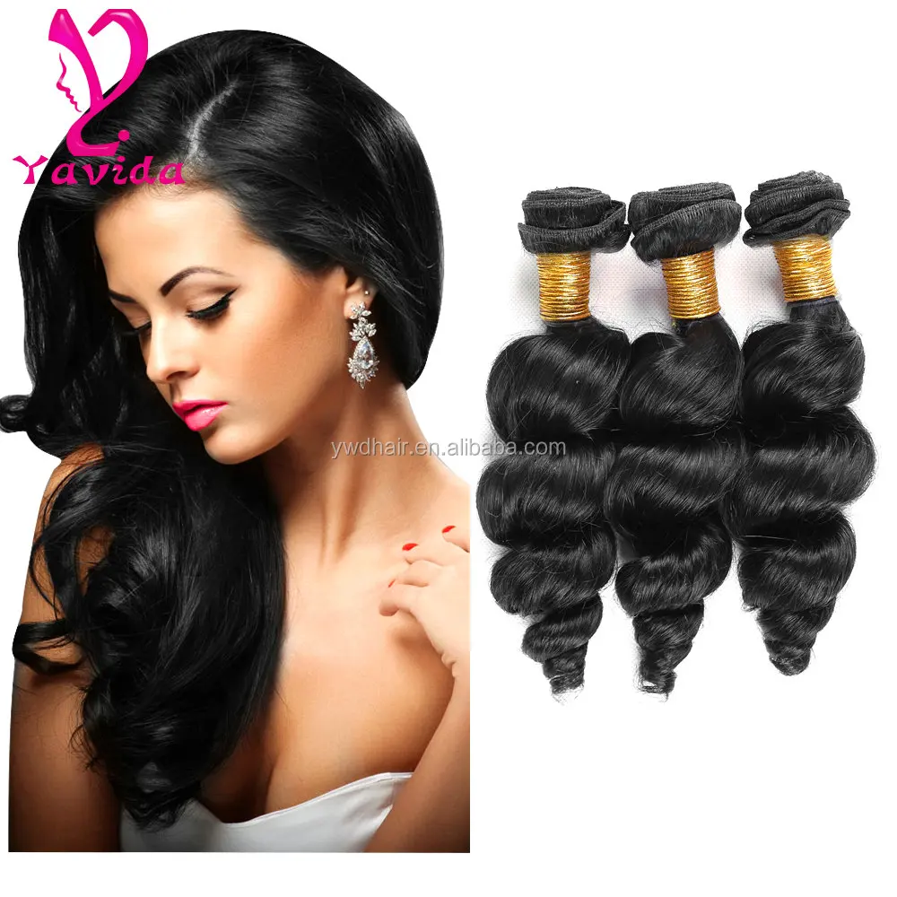 Grade 8a Brazilian Virgin Hair Looe Wave 3 Bundles Double Weft