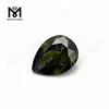 Synthetic 15*20 pear shape olive color cubic zirconia gemstone