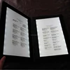 hotel supplier custom A4 led backlit menu cover with printing menus