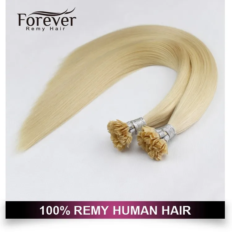 Wholesale High Quality 26 Inch Cheap Real Human Hair Extension,Flat Tip