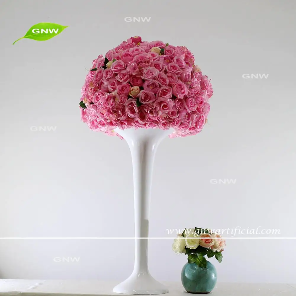 Gnw Pink Floral Canopy Tall Vase Table Decoration Wedding Flower