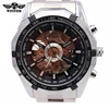 Winner Luxury Brand Automatic Watches Mens Classic Self Wind Skeleton Mechanical Watch Fashion Cross Wristwatch
