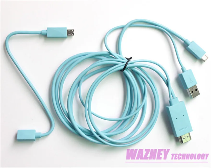 2 IN 1 5 pin 11 pin Micro USB to HDMI video Cable HDTV HD TV adapter For Samsung Galaxy HTC LG Android mobile phone - ANKUX.COM