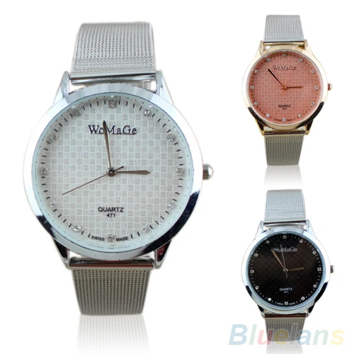 Hot Sale Luxury Silver Couple Lover Design Stainless Steel Quartz Wrist watch for Women Men 1NT8