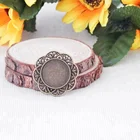 New trends Wholesale antique brooch findings jewelry accessories 18mm round brooch pins cabochon base