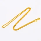 xuping fashion costume jewellery copper dubai gold plated women thin chains necklaces