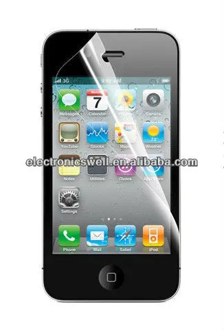 Wholesale Anti-glare HD LCD screen protective film for iphone 4