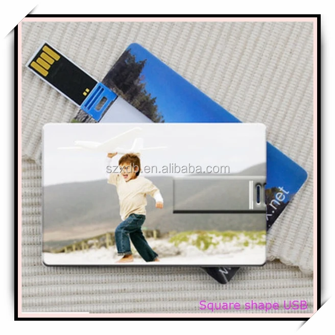 Factory Mini square shape customized logo usb card, bulk 1gb usb flash drives, usb business card