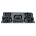 2019 Black Steel cooktop home appliances gas hobs 5 burner indoor gas stove
