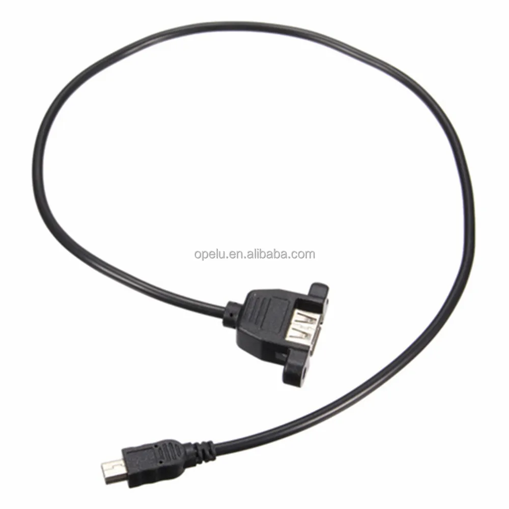 Mini USB 5pin Male To USB 2.0 B Female Socket Panel Mount Extension USB Printer Cable, Black
Mini USB 5pin Male To USB 2.0 B Female Socket Panel Mount Extension USB Printer Cable, Black