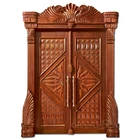 Antique Door Wood Door Factory Antique Carved Fashion Front Double Solid Teak Wood Main Door Designs Double Door