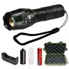 Zoomable 10W 1200 Lumen Attack Head XML T6 LED Rechargeable Tactical Flashlight set