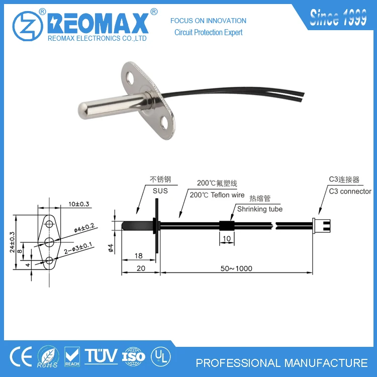 100K Temperature Sensor Probe For Oven – MakeSafer