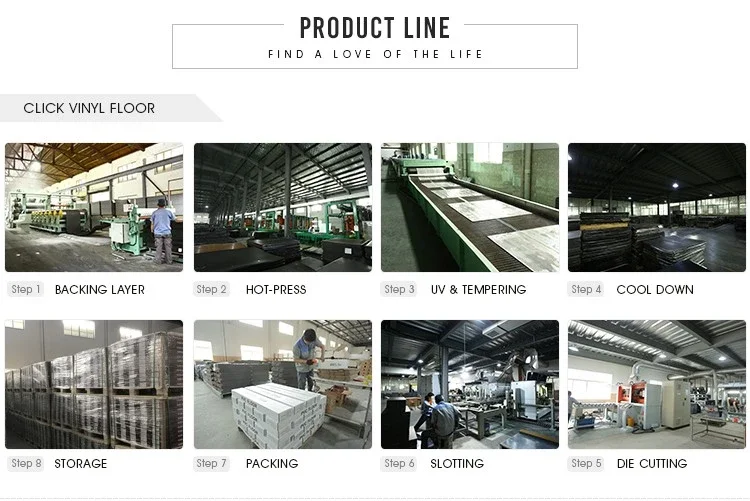 Drop Click Lock SPC Click Removable Vinyl Flooring