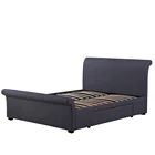 Hot Sale Queen Fabric Wooden Size Designs Modern Wooden Storage Bed