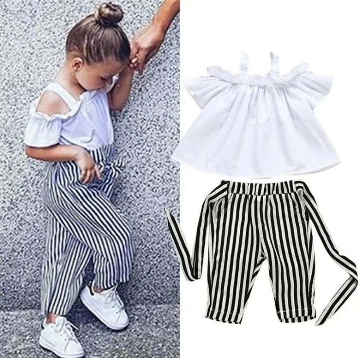 2019 wholesale black white strip child kid sets Europe market fashionable cheap baby clothes summer girl
2019 wholesale black white strip child kid sets Europe market fashionable cheap baby clothes summer girl