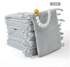 Customize promotional eco-friendly velvet drawstring jewelry pouch