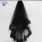 GENYA Romantic Black 1.5 Meters Wedding Veils Bridal Veil Wedding Accessories