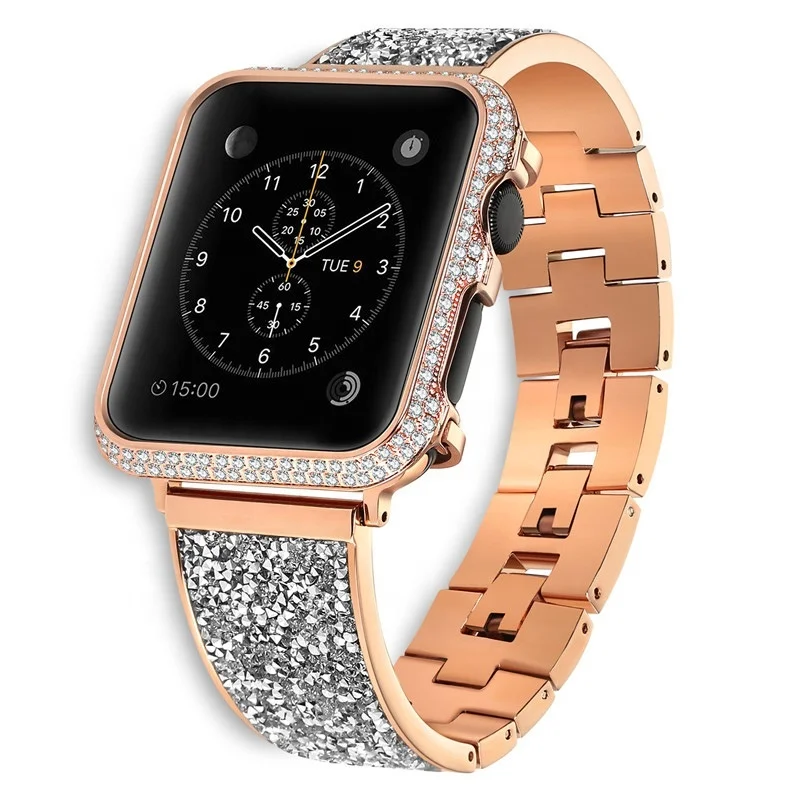 Hot Products Custom Bling Diamond Stainless Steel Watch Strap For Apple Watch Wrist Band
Hot Products Custom Bling Diamond Stainless Steel Watch Strap For Apple Watch Wrist Band