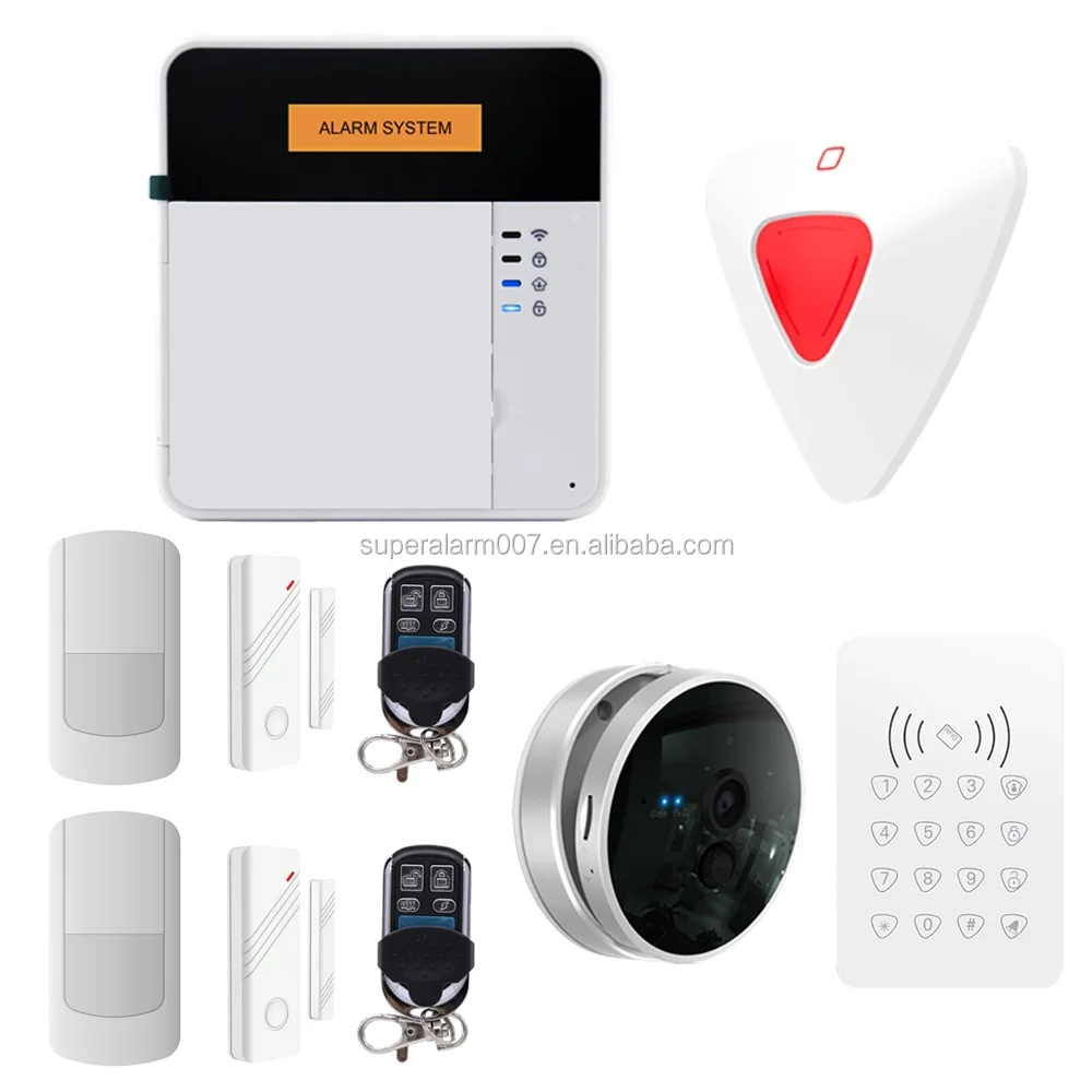 wireless LCD home security GSM alarm system , gsm sms alarm with built-in keypad / battery, White+black
wireless LCD home security GSM alarm system , gsm sms alarm with built-in keypad / battery, White+black