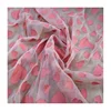 Pink Love Pattern 3D Foam Rubber Print Tulle Fabric Glitter Tulle
