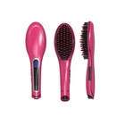 Sabeco Professional Ceramic Flat Iron Hair Straightener and Curler Customer Logo Hair Curling Iron Comb Straightening Brush