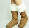 wholesale fashion Winter warm Snow Fur white rubber Boot Socks