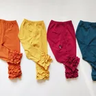 New arrival high quality children's clothing soft cotton baby girls boutique icing ruffle pants