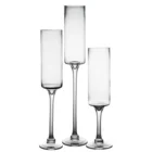 home decoration 100ml tall clear glass candle stand logo printed
