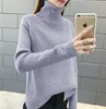 factory wholesale clothing custom fashion casual girl cashmere winter wool Thin Turtleneck knitting elegant women loose sweater