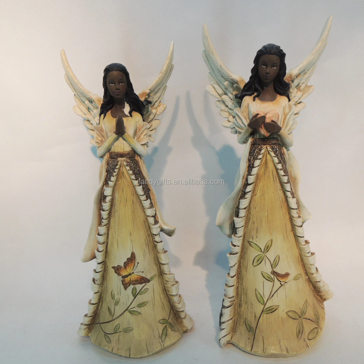 Hot Selling Resin Praying Black Skin Angel Statue Figurine Wholesale