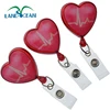 Heart shape custom retractable ABS badge reel badge reel holder