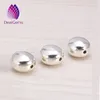 Smooth flat round silver 925 spacer beads