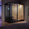 hot sale WG-U882 wood steam bath combined wet steam shower room with stove
