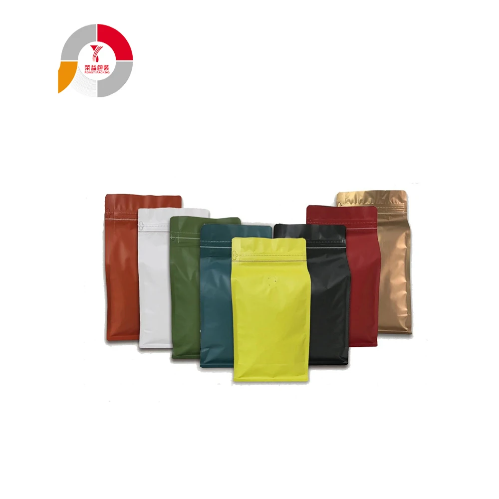13*27+7CM, 500g  Custom printing side gusset coffee packaging plastic bag