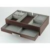 Exquisite Leather Men's Valet Tray with Drawer