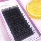 2019 high quality low price clear case private label silk false mink volume lahes extension 25mm 3d synthetic eyelashes