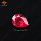 10*8mm synthetic pear shape corundum ruby gems on sale