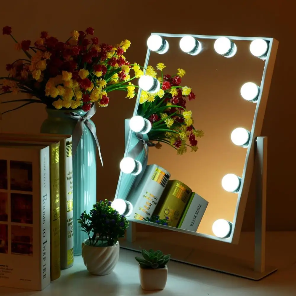 Hollywood Mirror 12 Bulbs Girls Makeup Mirror Hollywood Lighted Mirror, Black;white;pinkr;customized colors
Hollywood Mirror 12 Bulbs Girls Makeup Mirror Hollywood Lighted Mirror, Black;white;pinkr;customized colors