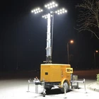 1800Watt Mobile trailer mounted portable led light tower for construction