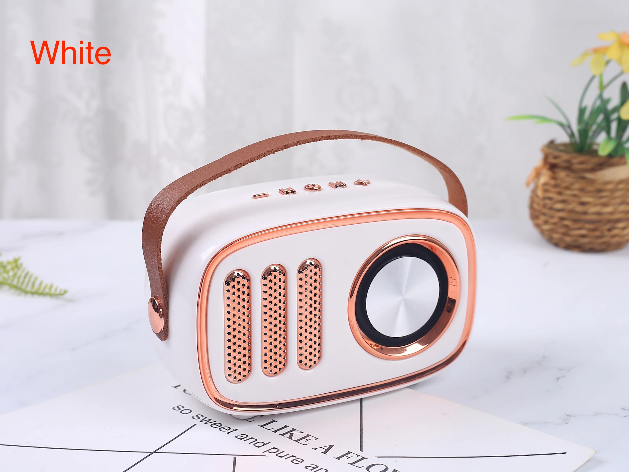FM Radio Style Active Wireless Charge Mini Speakers for Mobile Phone Home Theatre with 1200MA Bluetooths Speaker Power Bank - ANKUX.COM