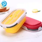 Unisex Food Grade Silicone foldable lunch box