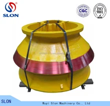 High quality Metso cone crusher wearing spare parts parts mantle and concave