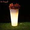 Mr.Dream wholesale square large size light up led lighting decorative plastic planter flower pot