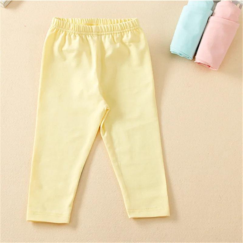 Newest 100% cotton children pants many colors comfortable kids trousers Baby girl colors leggings