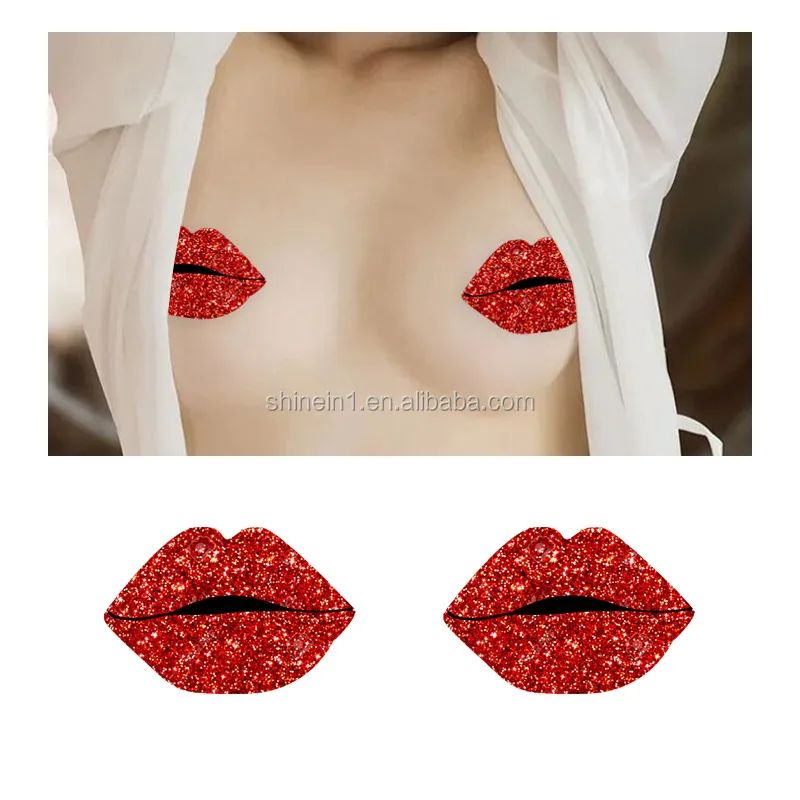 Hot Sale Adhesive Sexy Girl Nipple Cover Breast Sticker Glitter Hot Red Lip Sexy Decorative Nipple Cover
Hot Sale Adhesive Sexy Girl Nipple Cover Breast Sticker Glitter Hot Red Lip Sexy Decorative Nipple Cover