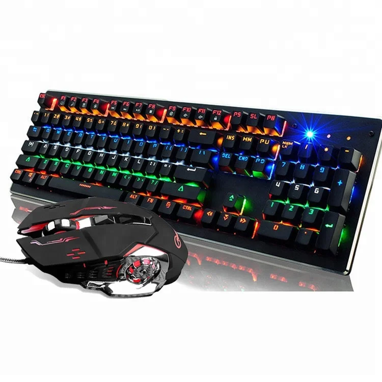 USB Wired Metal Mechanical Gaming Keyboard and Mouse Combo Marco MKM6802
USB Wired Metal Mechanical Gaming Keyboard and Mouse Combo Marco MKM6802
